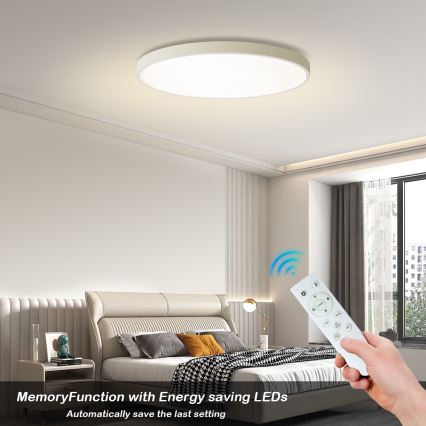 Brilagi - Lampă plafon LED dimabilă POOL SMART, 100W, 230V, 3000–6000K, Ø 80 cm, Wi‑Fi Tuya, albă + telecomandă