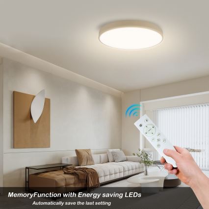 Brilagi - Plafonieră LED reglabilă POOL SMART LED/60W/230V 3000-6000K Ø 50 cm Wi-Fi Tuya bej + telecomandă