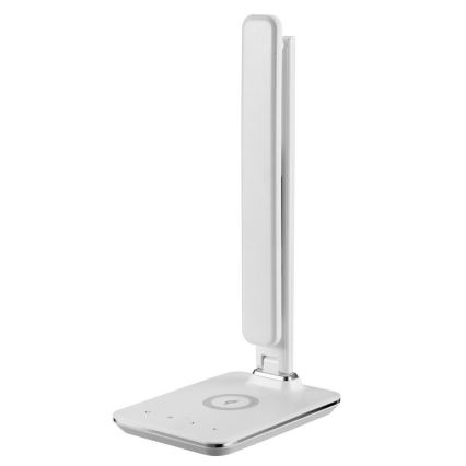 Brilagi - Lampă de birou LED reglabilă cu încărcare wireless QI și USB REGINA LED/8,5W/230V albă