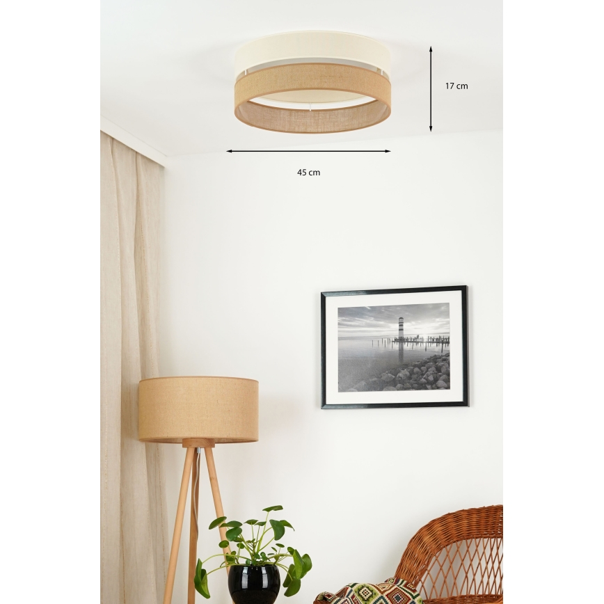 Brilagi - Plafonier LED reglabil ROYAL YUTE LED/24W/230V diametru 45 cm 3000/4000/6500K bej/crem + telecomandă