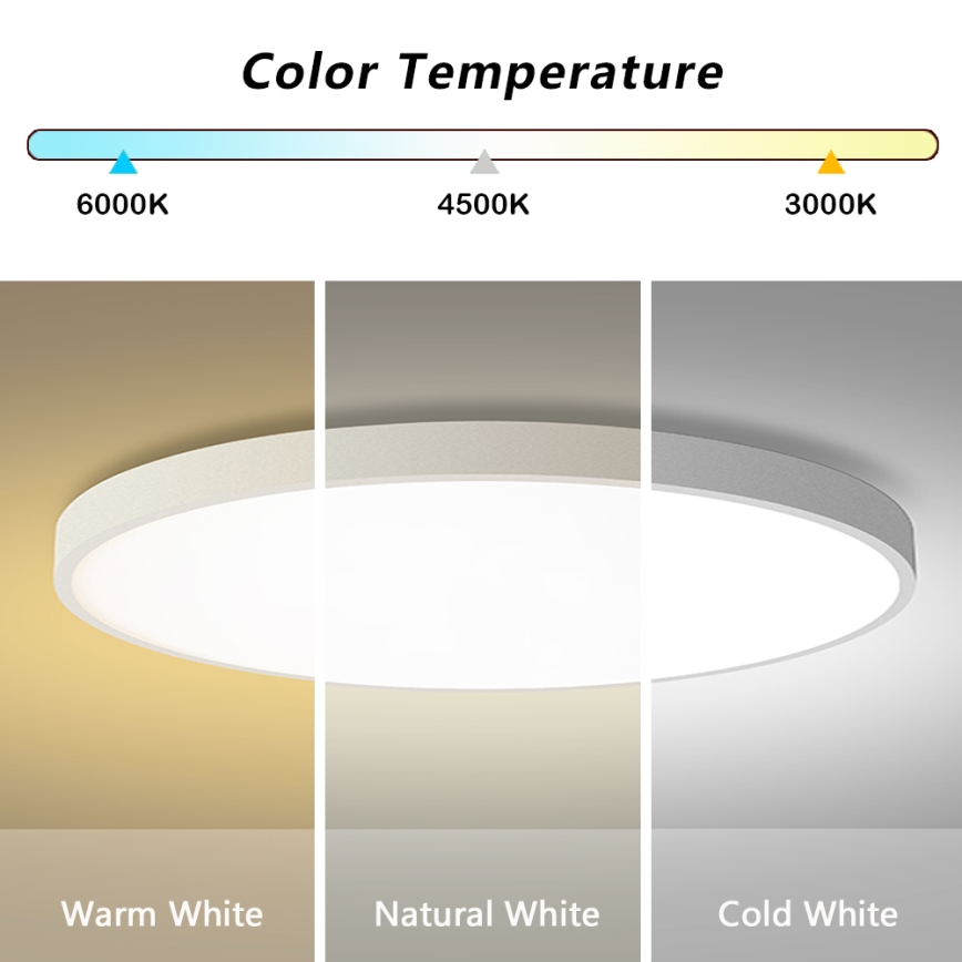 Brilagi - Lampă LED de tavan cu reglare a intensității POOL SMART LED/128W/230V 3000-6000K Ø100 cm Wi-Fi Tuya alb + telecomandă