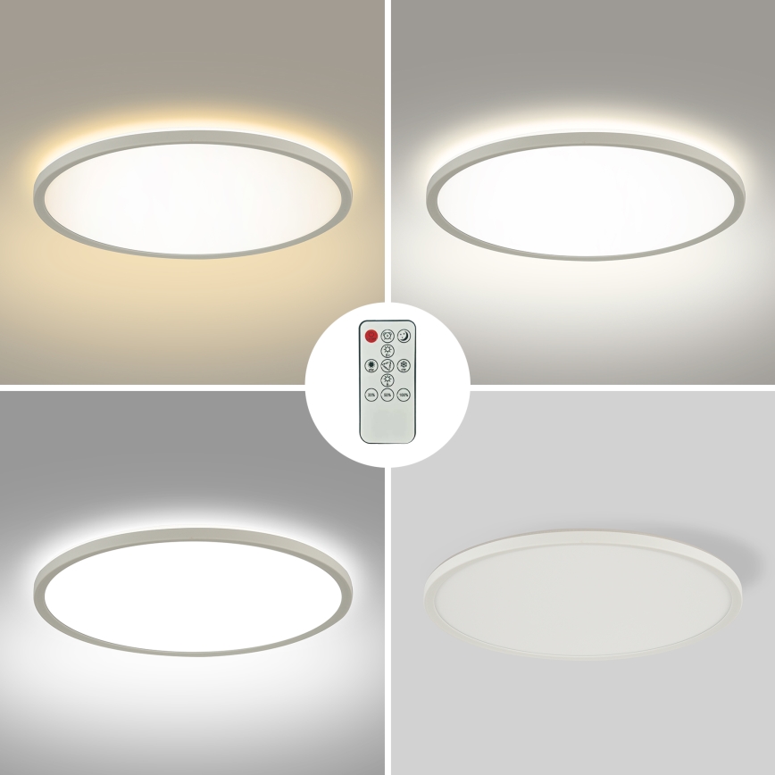 Brilagi - Lampă de tavan LED dimmabilă ULTRA SLIM LED/24W/230V 2700-6500K Ø 42 cm albă + telecomandă