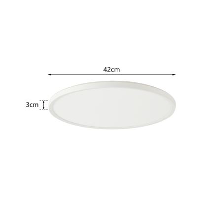 Brilagi - Lampă de tavan LED dimmabilă ULTRA SLIM LED/24W/230V 2700-6500K Ø 42 cm albă + telecomandă