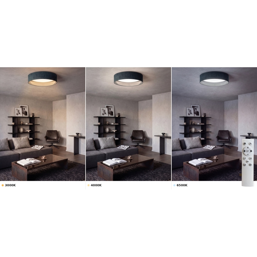 Brilagi - Plafonieră LED dimerizabilă VELVET SMART VARI LED/24W/230V 3000-6500K Ø 45 cm verde + telecomandă