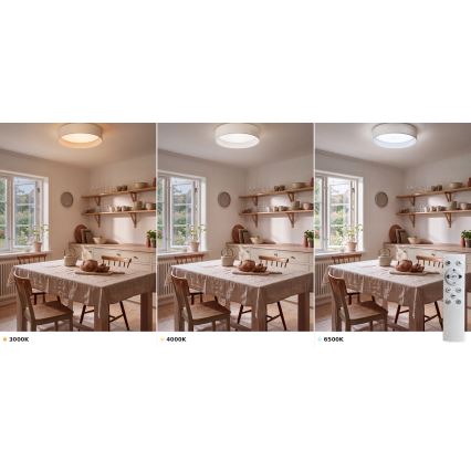 Brilagi - Plafonieră LED reglabilă VELVET SMART VARI LED/36W/230V 3000-6500K Ø 55 cm albă + telecomandă
