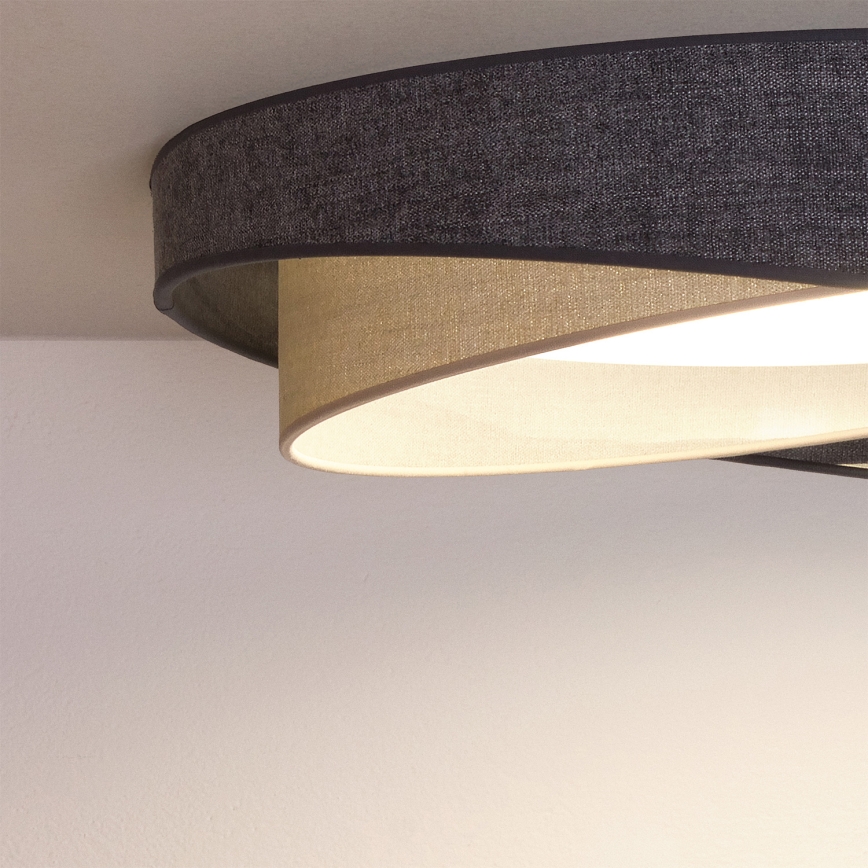 BRILAGI - Plafonieră LED dimabilă VELVET TWIST LED/36W/230V 3000-6000K Ø 65 cm Wi-Fi Tuya Beacon gri/crem + telecomandă