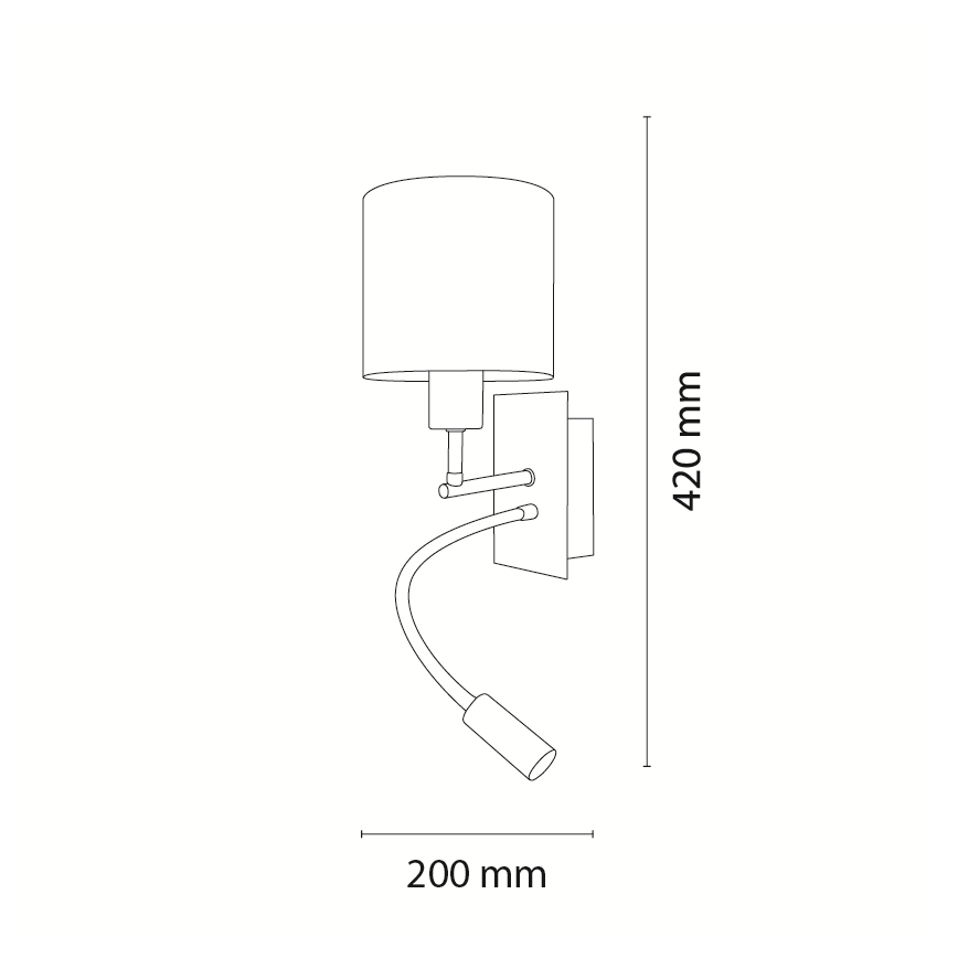 Brilagi - Lampa LED de perete flexibilă pentru copii BOBO 1xE27/25W/230V + LED/3W negru/alb/roz/zâne