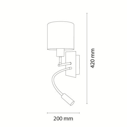 Brilagi - Lampă de perete LED flexibilă pentru copii BOBO 1xE27/25W/230V + LED/3W crom mat/alb/ursuleți
