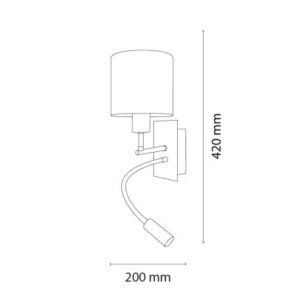 Brilagi - Lampă LED de perete flexibilă pentru copii BOBO 1xE27/25W/230V + LED/3W crom mat/alb/iepurași