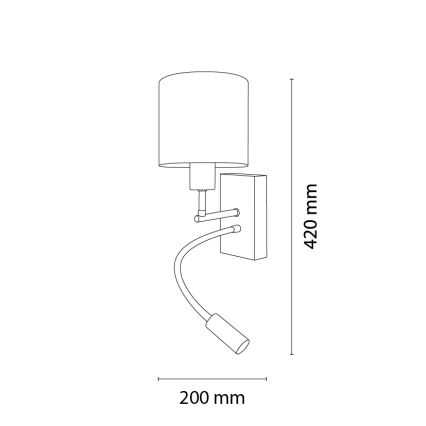Brilagi - Lampă LED flexibilă de perete pentru copii BOBO WOOD 1xE27/25W/230V + LED/3W stejar/alb/iepurași