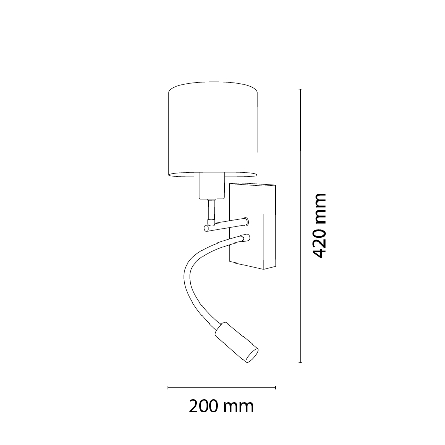 Brilagi - LED Lampă de perete flexibilă pentru copii BOBO WOOD 1xE27/25W/230V + LED/3W stejar/negru/alb/cu animale
