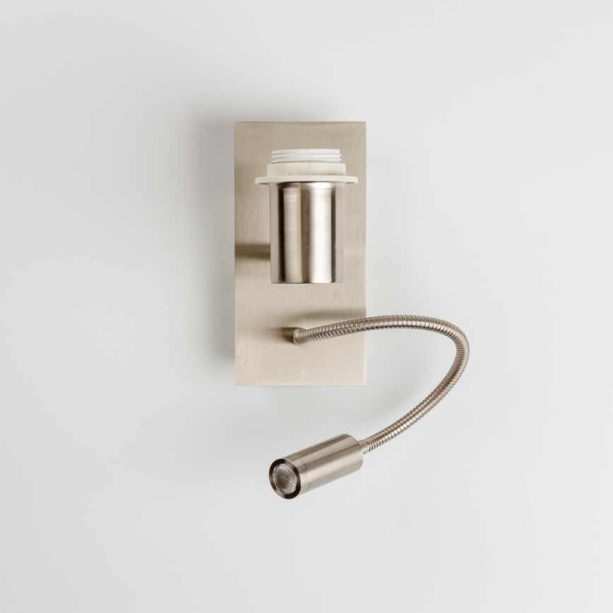 Brilagi - Lampă LED flexibilă de perete NUBILA 1xE27/25W/230V + LED/3W crom mat/portocaliu