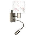 Brilagi - Lampă LED flexibilă de perete pentru copii BOBO 1xE27/25W/230V + LED/3W crom mat/crem/iepurași