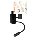 Brilagi - Lampă LED flexibilă de perete pentru copii BOBO 1xE27/25W/230V + LED/3W negru/alb/cu animale