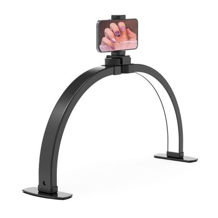 Brilagi - Lampă LED de masă dimabilă, arcuită, cu suport RADIO LED/25W/24/230V 3000/4000/6500K neagră