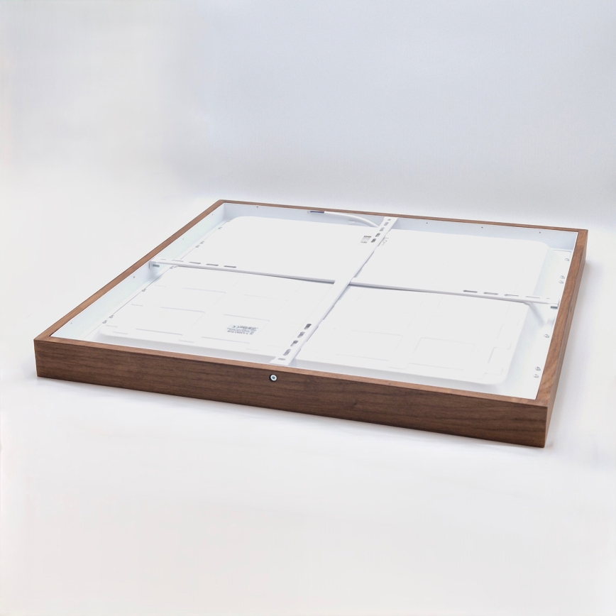 Brilagi - Plafonieră LED pentru baie WOODY FRAME, 40 W, 230 V, 60 x 60 cm, IP44, finisaj stejar/cireș