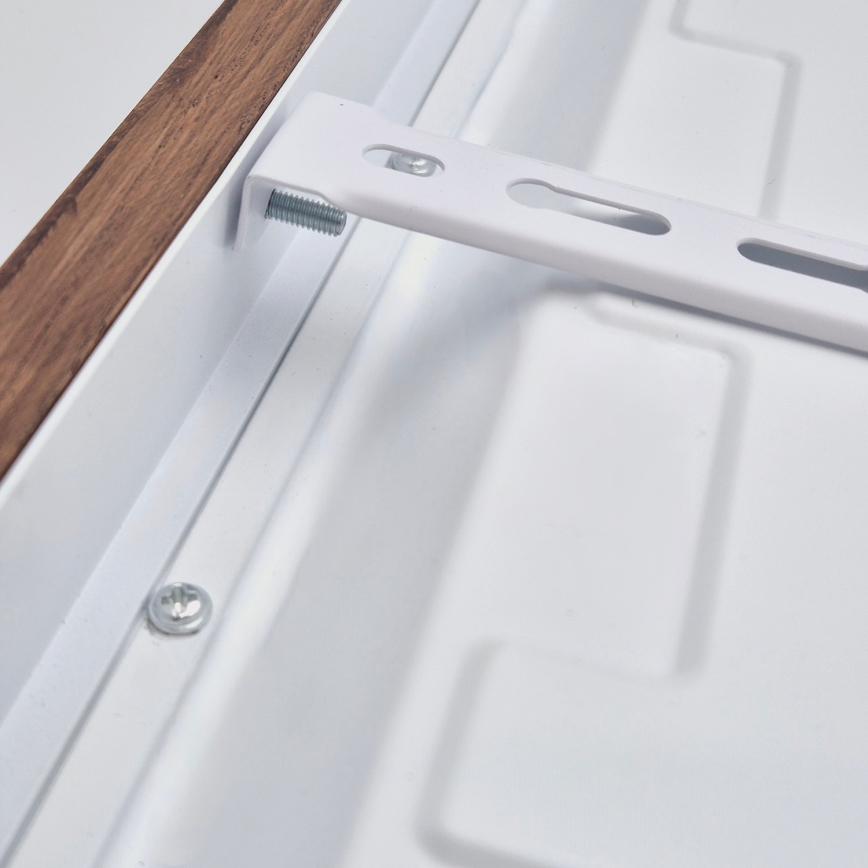 Brilagi - Plafonieră LED pentru baie WOODY FRAME, 40 W, 230 V, 60 x 60 cm, IP44, finisaj stejar/cireș