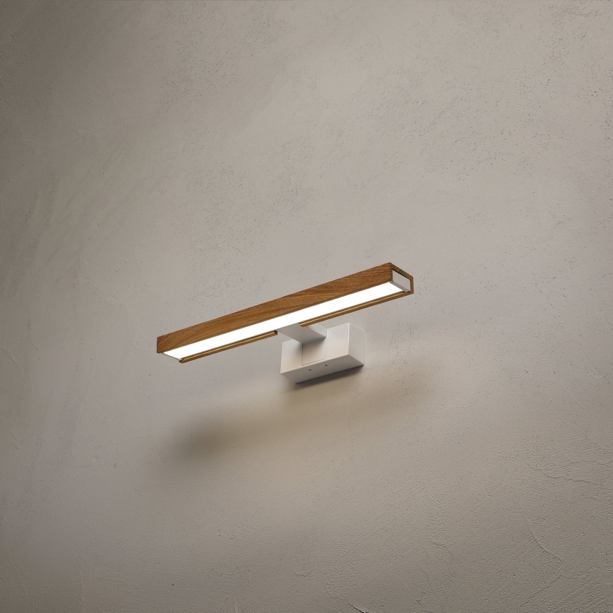 Brilagi - Iluminare LED pentru oglindă de baie 3-în-1 WOODY MIRROR LED/8W/230V 40 cm IP44 alb/stejar