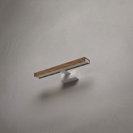 Brilagi - Iluminare LED pentru oglindă de baie 3-în-1 WOODY MIRROR LED/8W/230V 40 cm IP44 alb/stejar