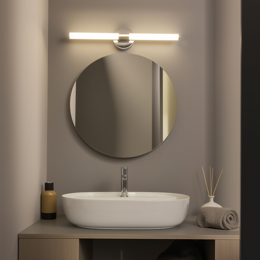 Brilagi - Lampă LED pentru oglindă de baie LARA, 10 W, 230 V, 60 cm, IP44, crom lucios