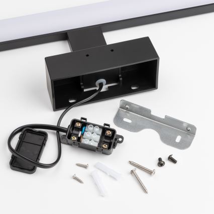 Brilagi - Corp de iluminat LED pentru oglindă de baie VESTRA 3 în 1, 15 W, 230 V, 80 cm, IP44, negru