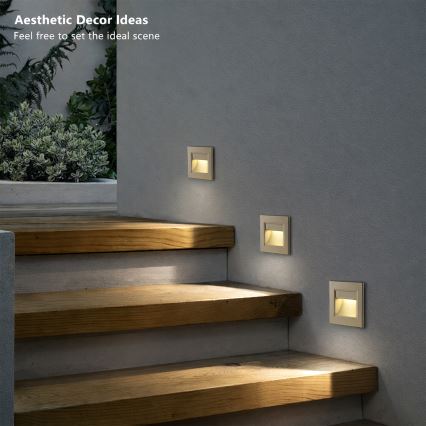 Brilagi - Lampă LED pentru trepte STEP LIGHT LED/1,5W/230V IP44, auriu