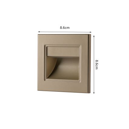 Brilagi - Lampă LED pentru trepte STEP LIGHT LED/1,5W/230V IP44, auriu