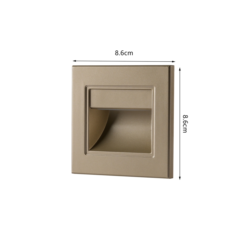 Brilagi - Lampă LED pentru trepte STEP LIGHT LED/1,5W/230V IP44, auriu