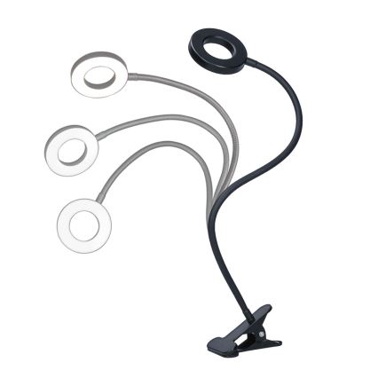 Brilagi - Lampă LED reglabilă cu clemă ORBELA LED/8W/5V 3000/4000/5000K neagră