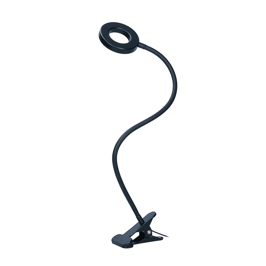 Brilagi - Lampă LED reglabilă cu clemă ORBELA LED/8W/5V 3000/4000/5000K neagră