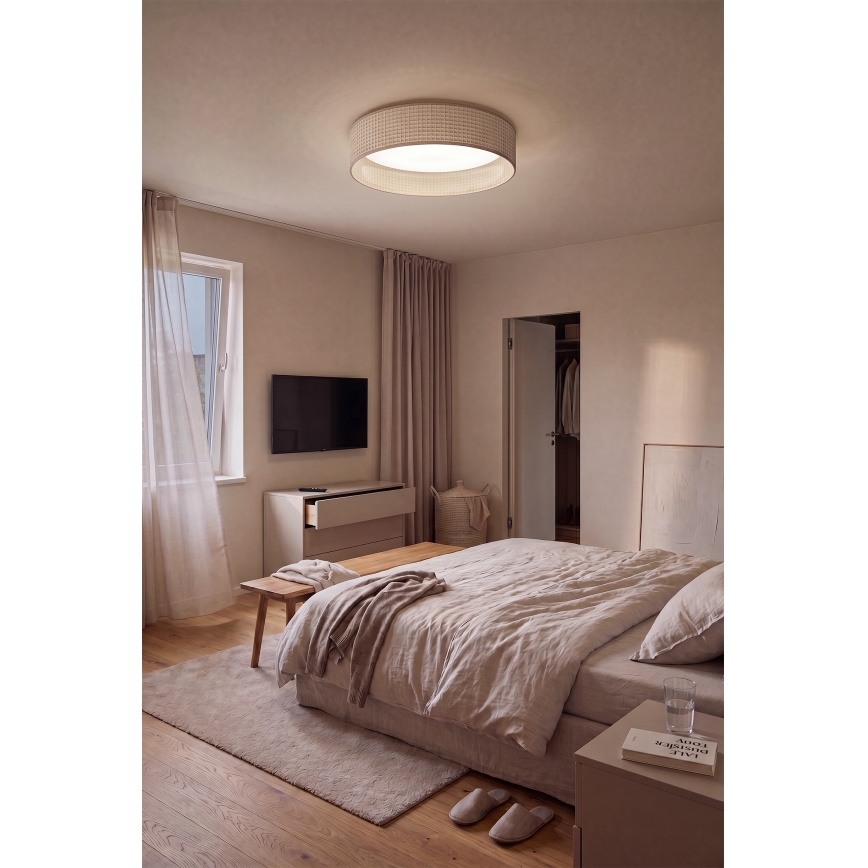Brilagi - Plafonieră LED dimmabilă VELVET SMARTIX STARS LED/36W/230V 3000-6000K Ø 55 cm bej Wi‑Fi Tuya Beacon + telecomandă