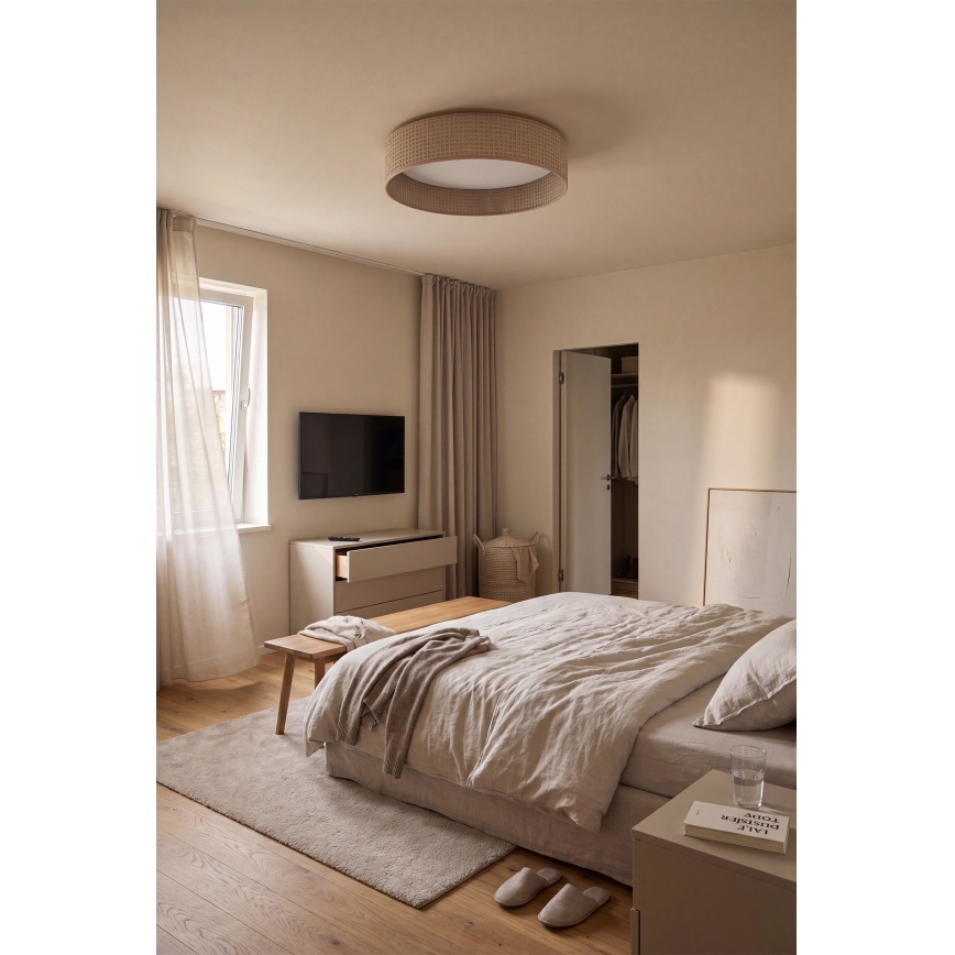 Brilagi - Plafonieră LED dimmabilă VELVET SMARTIX STARS LED/36W/230V 3000-6000K Ø 55 cm bej Wi‑Fi Tuya Beacon + telecomandă