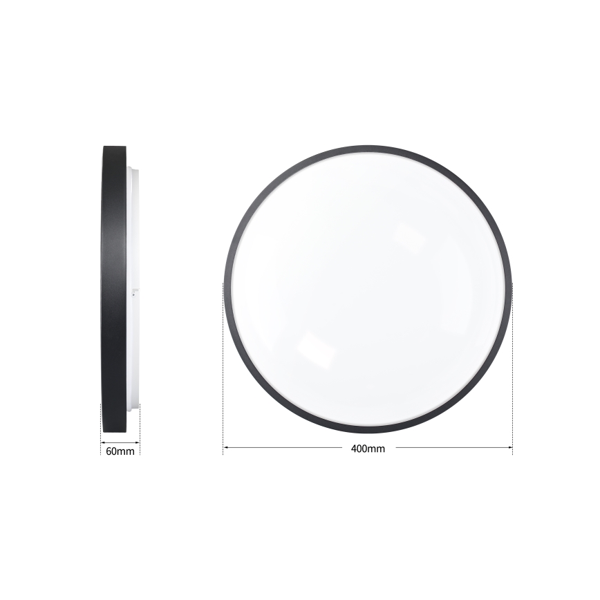 Brilagi - Plafonieră LED dimabilă GLASS POOL DOUBLE LED/48W/230V 3000-6000K 40 cm neagră + telecomandă