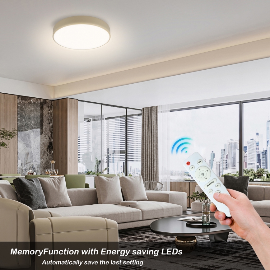 Brilagi - Plafonieră dimabilă POOL LED/36W/230V 3000-6000K Ø 30 cm bej + telecomandă