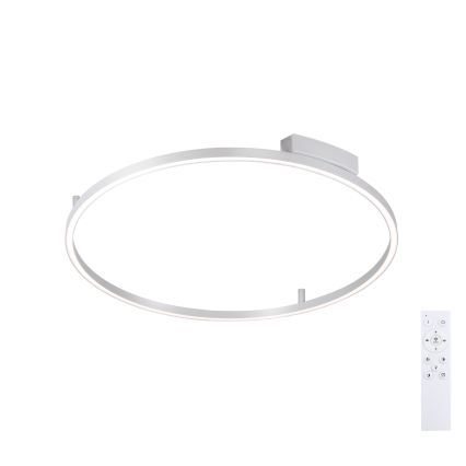 Brilagi - Plafonieră LED dimmabilă PORTOFINO, 60W, 230V, 3000–6000K, diametru 80 cm, argintie + telecomandă