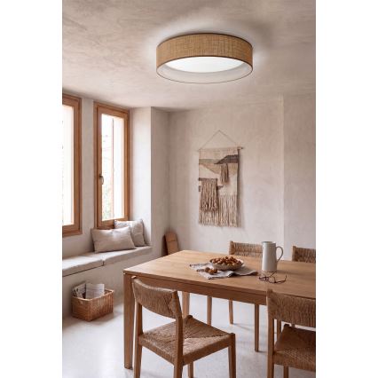 Brilagi - Plafonier LED dimabil VELVET SMARTIX LED/24W/230V 3000-6000K diam. 45 cm bej Wi-Fi Tuya Beacon + telecomandă