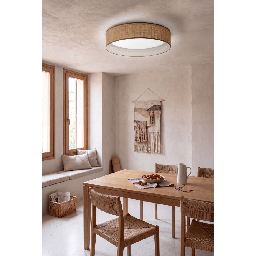 Brilagi - Plafonier LED dimabil VELVET SMARTIX LED/24W/230V 3000-6000K diam. 45 cm bej Wi-Fi Tuya Beacon + telecomandă