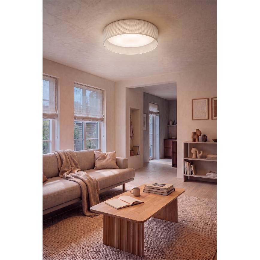 Brilagi - Plafonieră LED dimabilă VELVET SMARTIX LED/36W/230V 3000–6000K Ø 55 cm crem Wi‑Fi Tuya Beacon + telecomandă
