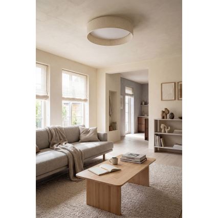 Brilagi - Plafonieră LED dimabilă VELVET SMARTIX LED/36W/230V 3000–6000K Ø 55 cm crem Wi‑Fi Tuya Beacon + telecomandă