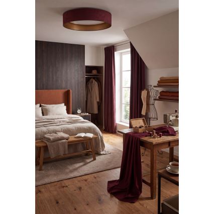 Brilagi - Plafonieră LED dimabilă VELVET SMART VARI LED/24W/230V 3000-6500K Ø 45 cm vișiniu/auriu + telecomandă