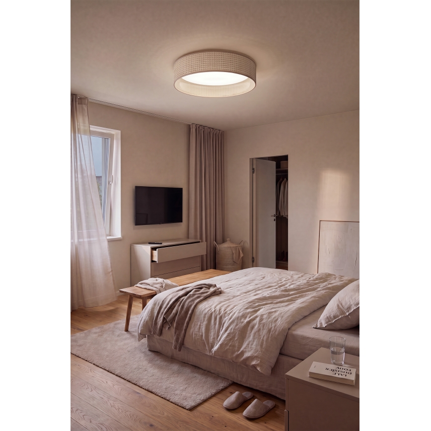Brilagi - Lampă de tavan LED reglabilă VELVET SMART VARI LED/36W/230V 3000-6500K Ø 55 cm bej + telecomandă