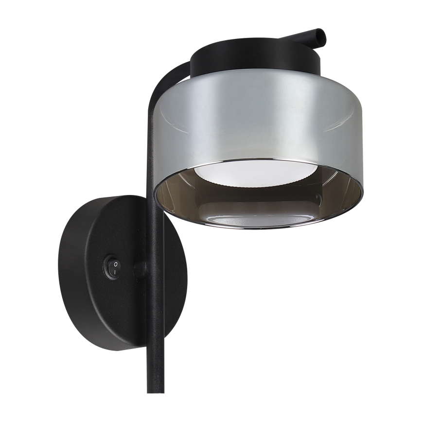 Brilagi - Lampă de perete LED RGB+CCT dimmabilă AURA LUX 1xGX53/14W/230V 2700-6500K Wi-Fi Tuya negru/fumuriu