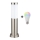 Brilagi - Lampă LED RGBW dimabilă pentru exterior, soclu 1xE27, 9W, 230V, 2700-6500K, IP44, 40 cm, crom mat