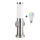 Brilagi - Lampă LED RGBW reglabilă de exterior, cu 2 prize, 1xE27/9W/230V, 2700-6500K, IP44, 40 cm, crom mat