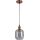 Brilagi - Lampă LED suspendată pe cablu RETRO GLASS 1xE27/60W/230V Ø 14 cm alb/gri fumuriu