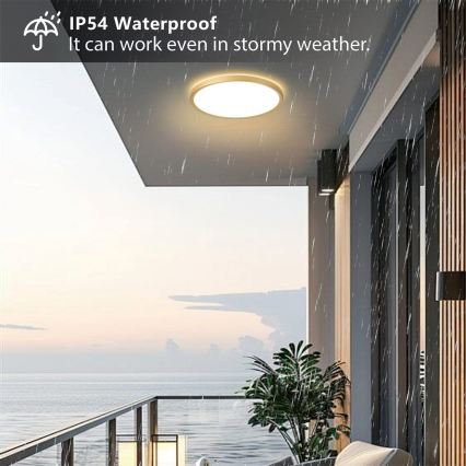 Brilagi - Plafonieră LED pentru baie ULTRA SLIM LED/24W/230V, Ø 42 cm, auriu, IP54