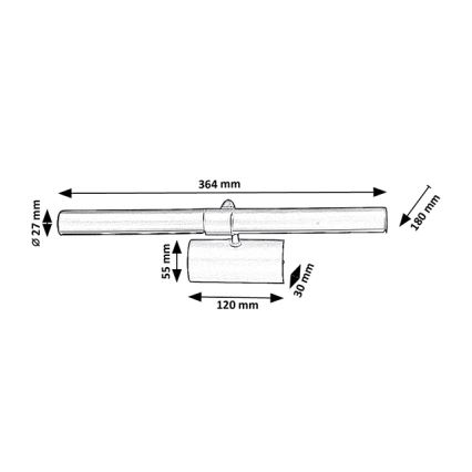 Brilagi - Lampă pentru tablouri DANAE 2xE14/40W/230V, auriu