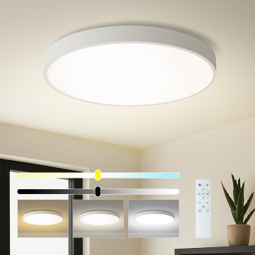 Brilagi - Lampă plafon LED dimabilă POOL SMART, 100W, 230V, 3000–6000K, Ø 80 cm, Wi‑Fi Tuya, albă + telecomandă
