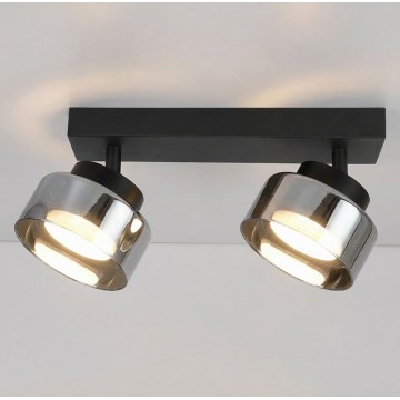 Brilagi - Lampă spot AURA LUX 2xGX53/30W/230V negru/fumuriu
