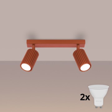BRILAGI - Lampă spot LED CRESTO 2xGU10/10W/230V portocalie